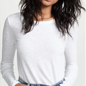 Brand: Velvet, white long sleeve cotton top size S